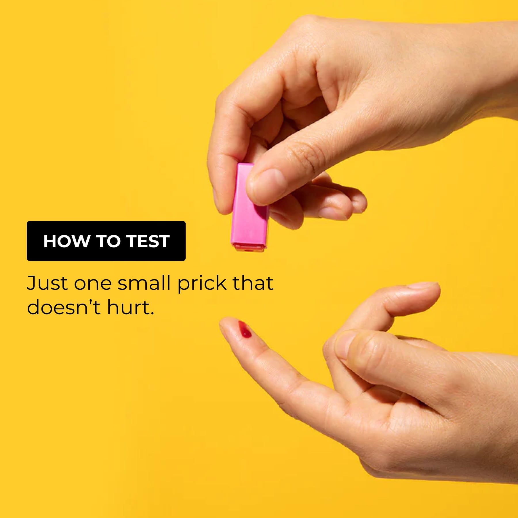 Demonstration of how to use the Supply Life food intolerance test with a simple and painless finger prick lancet